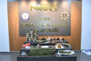 Trabzon'da uyuşturucu operasyonu; 45 gözaltı
