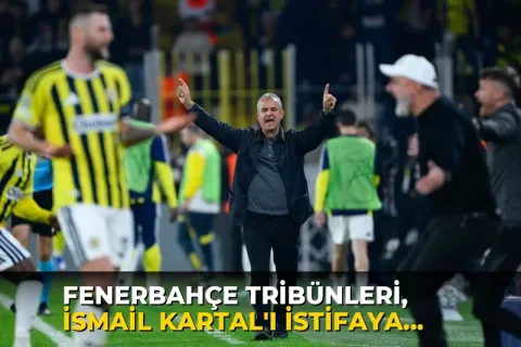 Fenerbahçe tribünleri, İsmail Kartal'ı istifaya davet etti