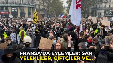 Fransa'da eylemler: Sarı Yelekliler, çiftçiler ve öğrenciler yan yana