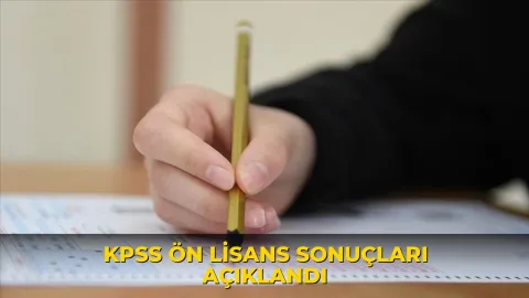 KPSS Ön Lisans sonuçları açıklandı