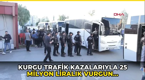 Kurgu trafik kazalarıyla 25 milyon liralık vurgun yapan şebeke, 'kiralık sürücü' kullanmış