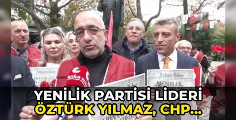 Yenilik Partisi lideri Öztürk Yılmaz, CHP etkinliğinde
