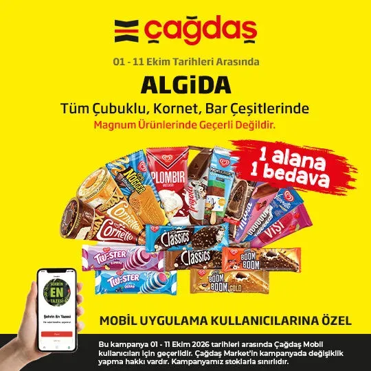 1 - 30 Ekim 2026 Çağdaş Market aktüel kataloğu