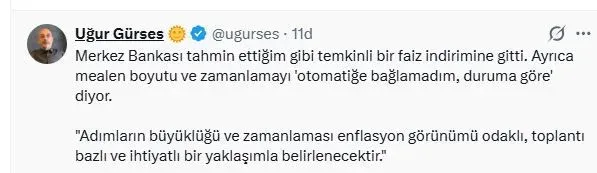 Ekonomistlerden faiz kararı yorumu: ‘İndirimlere kapıyı açık tuttu’