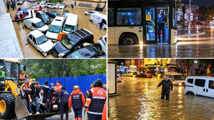 İstanbul'da sağanak yağış hayatı felç etti; işte sel sonrası oluşan görüntüler